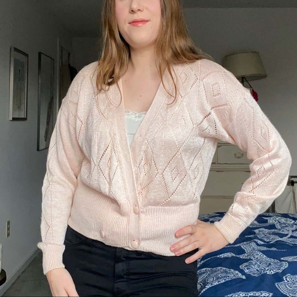 Vintage open-front cardigan